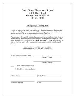 Emergency Closing Plan Form