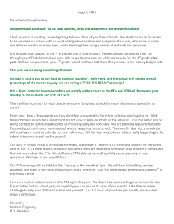 PTA President's Welcome Letter