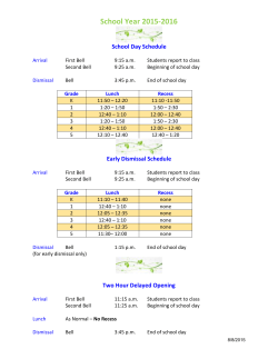 Lunch Schedules, full day, early release, late arrival&nbsp;