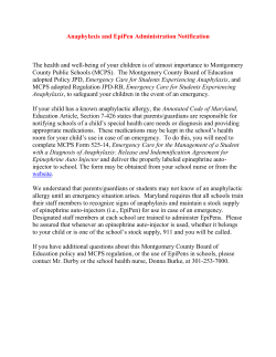Anaphylaxis and EpiPen Administration Notification