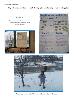 Gr 1 Opinion Writing
