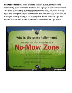No Mow Signage