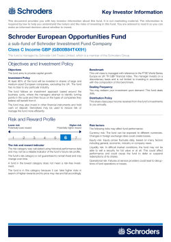 Key Investor Information