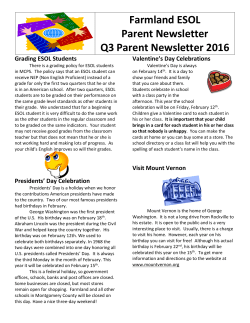 Quarter 3 Newsletter