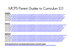 Parent Guides to Curriculum 2.0