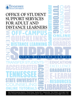 Distance Education Student Support Services