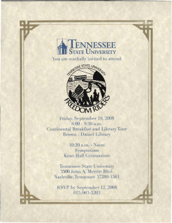 Fall 2008 Symposium I