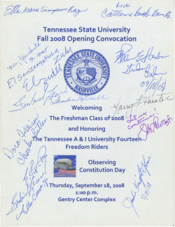 Fall 2008 Opening Convocation