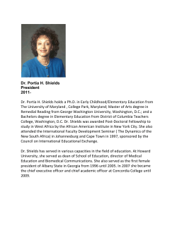 Dr. Portia H. Shields 2011 - 2012