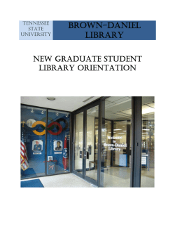 New Graduate Student Library Orientation