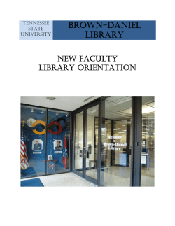 New Faculty Library Orientation