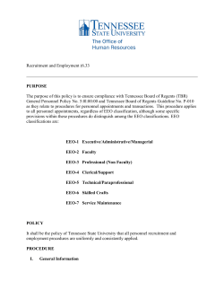 Recruitment and Employment