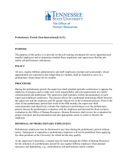 Probationary Period (Non-Instructional Personnel)
