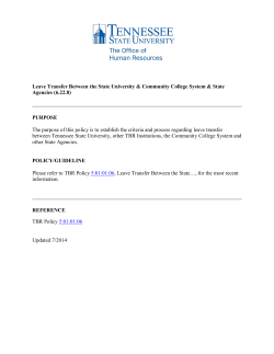 Leave - Transfers, State University State Agencies