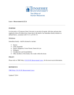 Leave&nbsp;-&nbsp;Bereavement