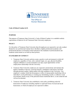 Code of Ethical Conduct