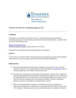 Clearance Procedure for Terminating Employees