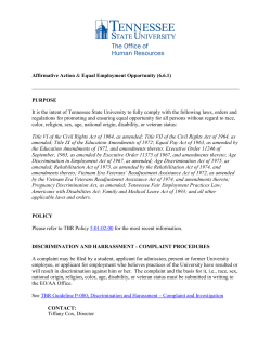 Affirmative Action and Equal Employment Opportunity