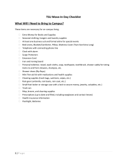 Move-In Day Checklist