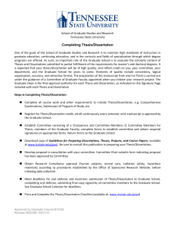 Steps in completing Thesis Dissertation&nbsp;