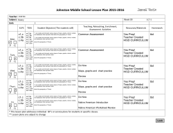Oct 5 Lesson plan