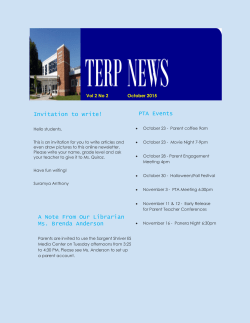 October 2015 Newsletter
