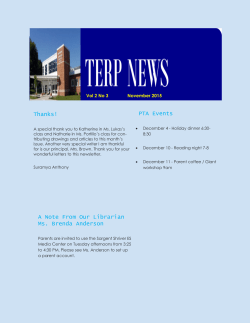 November 2015 Newsletter