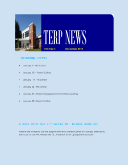 December 2015 Newsletter  