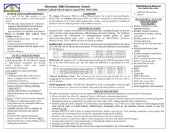 School Improvement Plan 2015-16