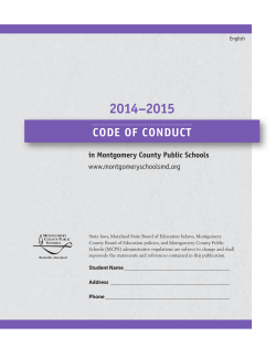 MCPS Code of Conduct