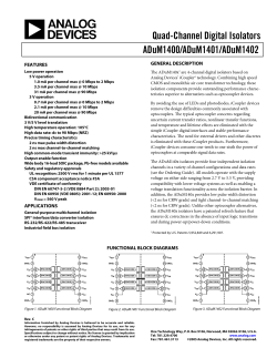 ADuM1400 AnaDev, quad fast digital isolator.pdf