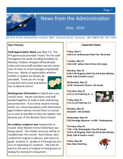 May 2014 Newsletter