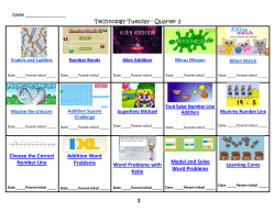 Second Grade-Technology Tuesday Quarter 2&nbsp;