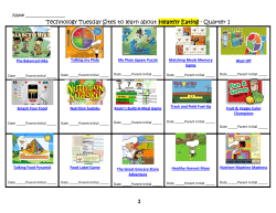 Technology Tuesday:  Healthy Eating Habits 
