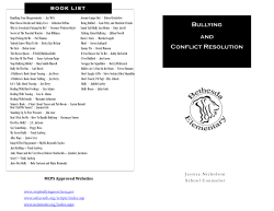 Bullying and Conflict Resolution Brochure