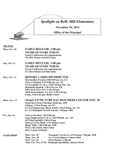 November 11, 2014 spotlight