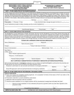 Authorization to Administer Prescribed Medication 
