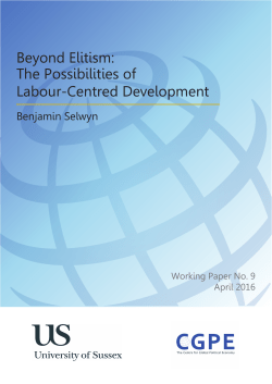Beyond Elitism: The Possibilities of Labour-Centred Development [PDF 641.78KB]