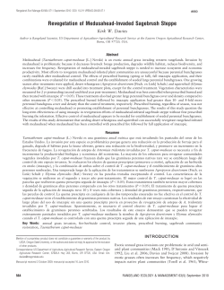 Revegetation of medusahead-invaded sagebrush steppe.