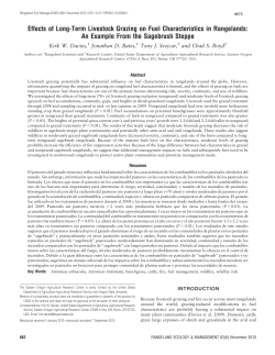 Effects of long-term livestock grazing on fuel characteristics in rangelands: an example from the sagebrush steppe.