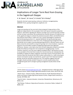 Implications of longer term rest from grazing in the sagebrush steppe.