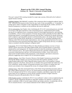 Report on the COIA 2014 Annual Meeting