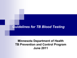 Guidelines for TB Blood Testing (PDF: 274KB/33 pages)
