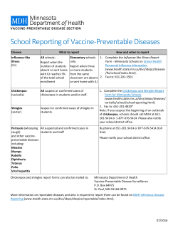 School Reporting of Vaccine-Preventable Diseases (PDF)