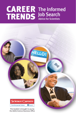 "Career Trends: The Informed Job Search"