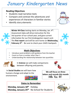 Jan. Kindergarten