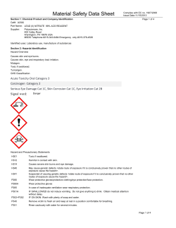 Material Safety Datasheet 00785 (PDF)