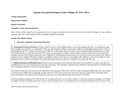 english literature annual assessment report2011