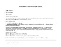 english honor annual assessment reportt2011