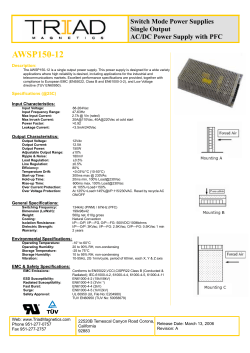 AWSP150-12. Triad supply, 150W 12V 12.5A.pdf